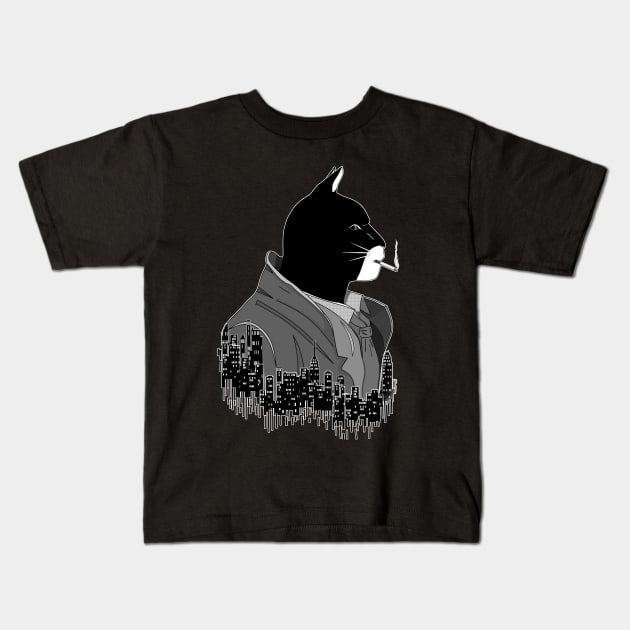 Blacksad Kids T-Shirt by SafSafStore